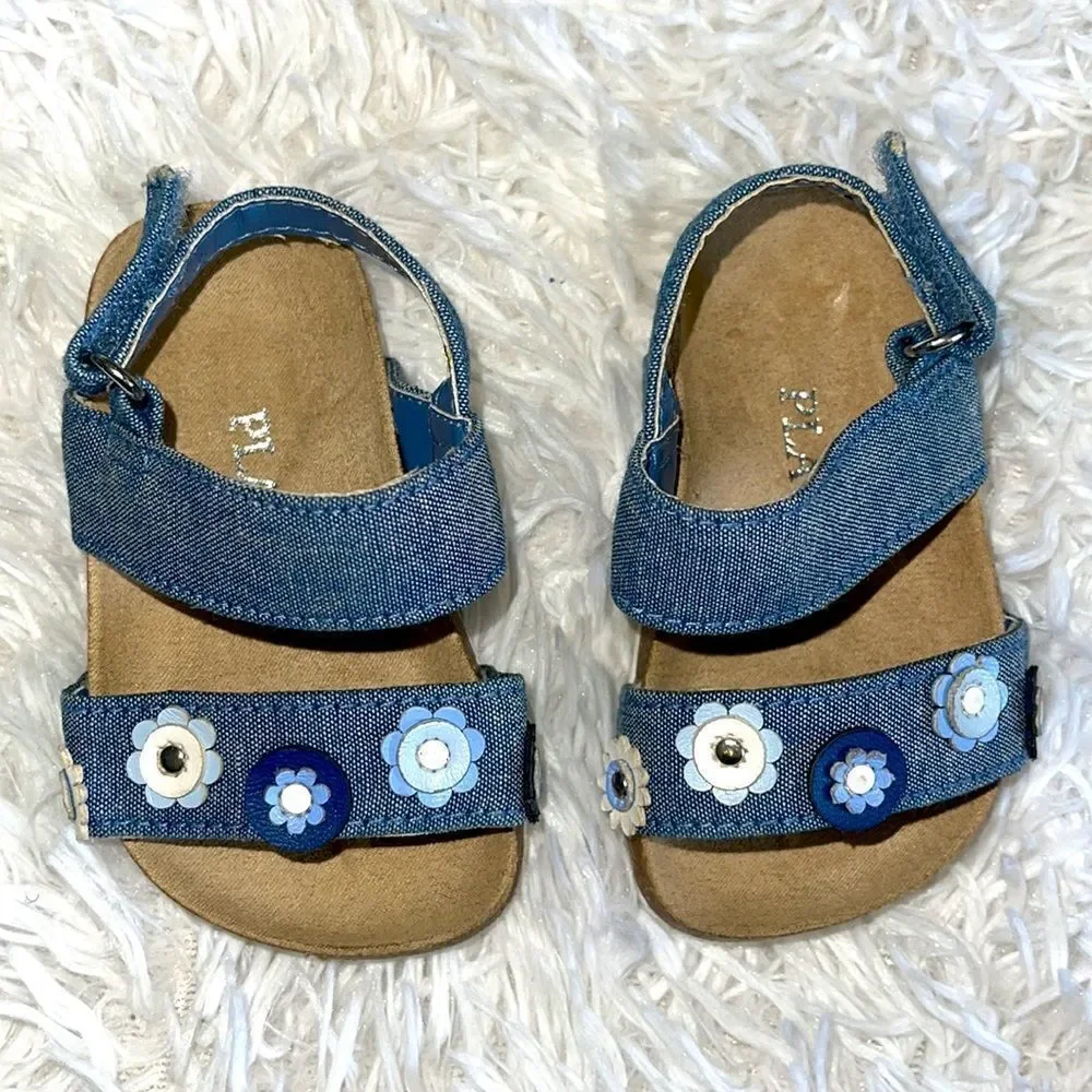 The Children’s Place Baby Girl’s Open Toe Ankle Strap Embellished Sandals 6/12M